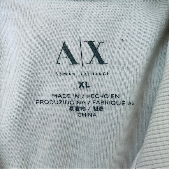 Armani Exchange White XL Zip Jacket - Picture 2 of 7